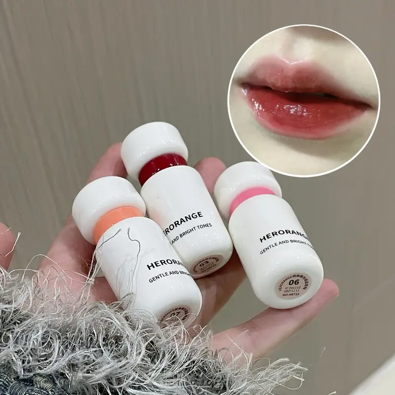 Herorange Glossy Lip Gloss Hydrating Watery Plump Lips Long Lasting for Autumn Winter — image 2