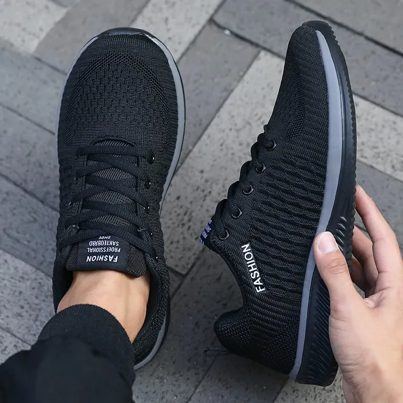 Herren-Mesh-Laufschuhe, athletisches Fitnessstudio, leichte Herren-Freizeitschuhe, 2025, modische, atmungsaktive Strick-Walking-Schuhe, Größe 39–46 — image 1