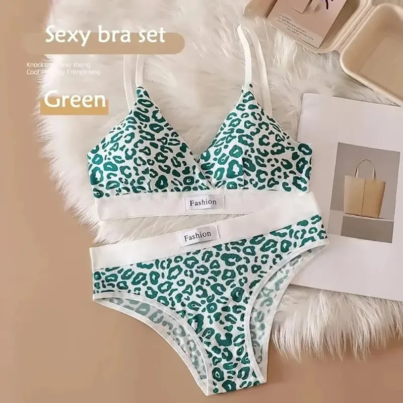 1Set Adjustable Shoulder Strap Seamless Bra Set Traceless Cotton Underwear Set Non-wire Low Waist Panties Sexy Lingerie Set — image 12