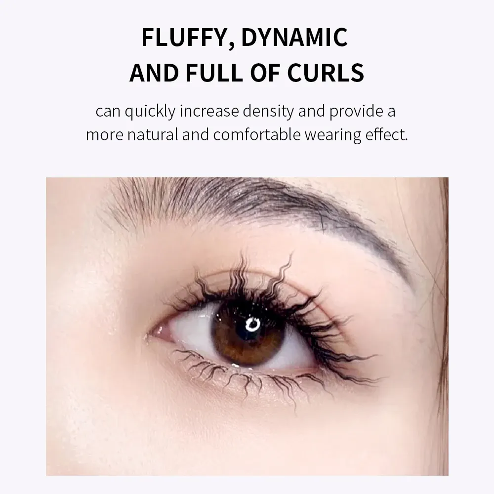 3D Curly Wool Lashes Curl Cat Eye Eyelashes Fluffy Thick Fasle Eyelashes Natural Long Handmade Eye Lashes Extension — image 5