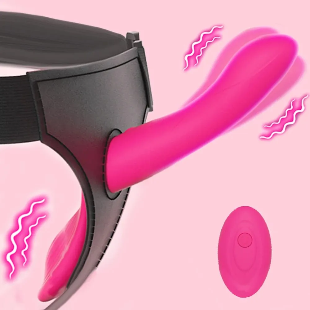 Strap-on Dildo Vibrator Vaginal Masturbatoion Clitoris Stimulator Wearable Double Head 10 Vibration Sex Toys for Couple Lesbian — image 1
