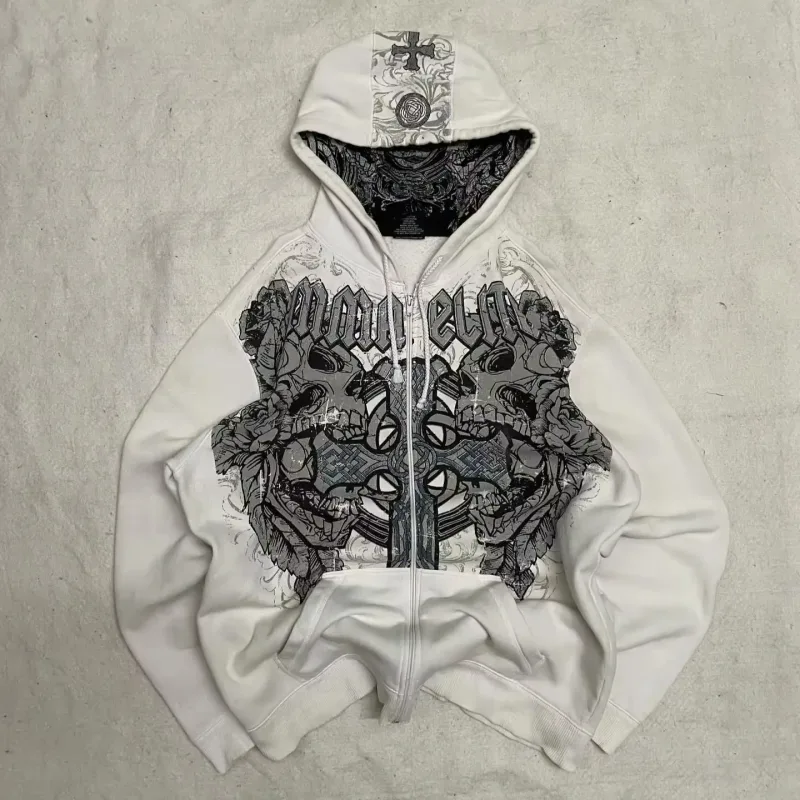 Y2K Retro Hoodie Men Printed Camouflage Pattern Pullover Sweatshirts High Street Hip Hop Streetwear Oversized Unisex Camo Hoodie — image 3