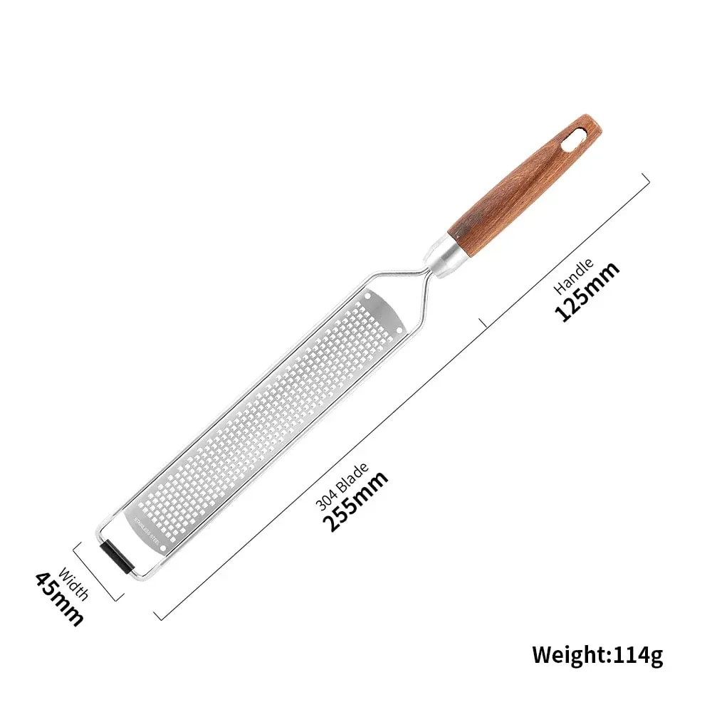 Stainless Steel Cheese Grater Slicer Lemon Zester Chocolate Chopper Fruit Peeler Planer Non-Slip Handle Lightweight Cook Gadgets