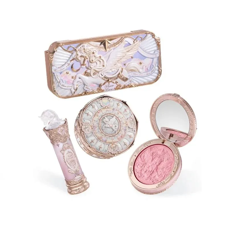 Flower Knows Knight Unicorn Collection Gift Set Makeup Palette Mirror Lipstick Blush Loose Setting Powder Kit De Maquillaje — image 1