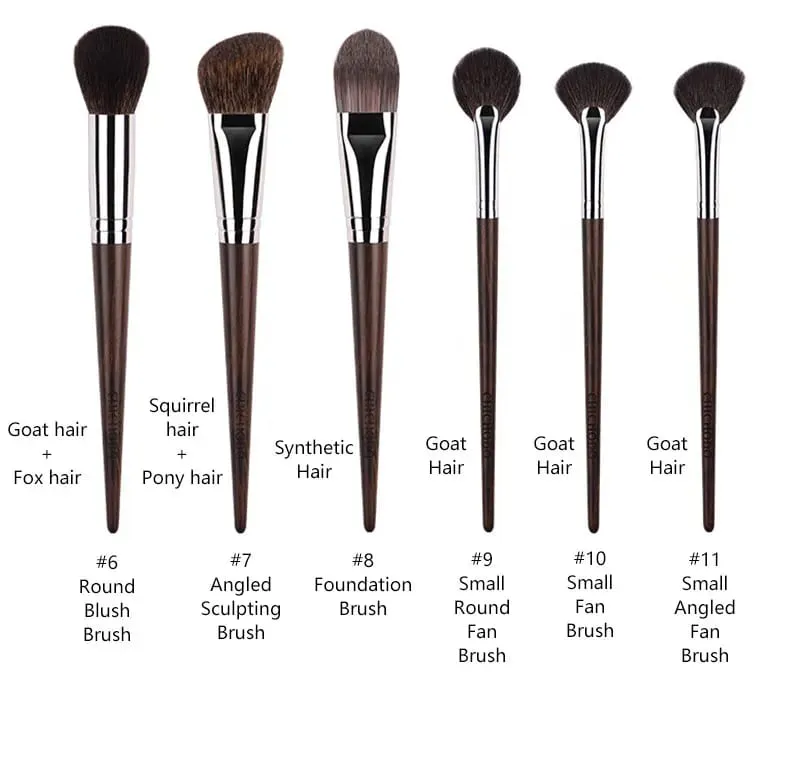 1pc High end Animal Hair Detail Eyeshadow Makeup brushes Highlight Make up brushes Eye Shadow Conceal Ebony Handle pencil beauty