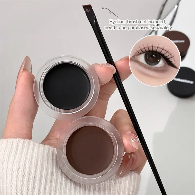 Matte Black Eyeliner Cream Waterproof Big Eyes Beauty Cosmetic Long Lasting Smooth Brown Eyeliner Gel Eyeshadow Eye Liner Makeup — image 6