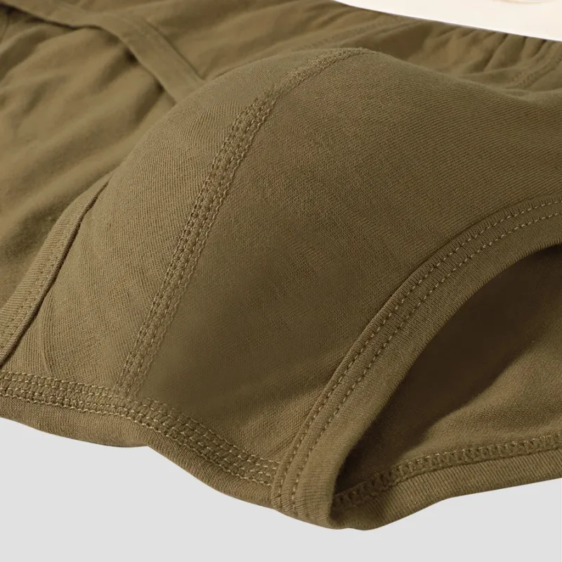Atmungsaktive und bequeme dreieckige Unterhose für Herren aus reiner Baumwolle, mittelhohe Taille, hautfreundlich und weich, Unterhose für Teenager 3256810188437944 — image 7