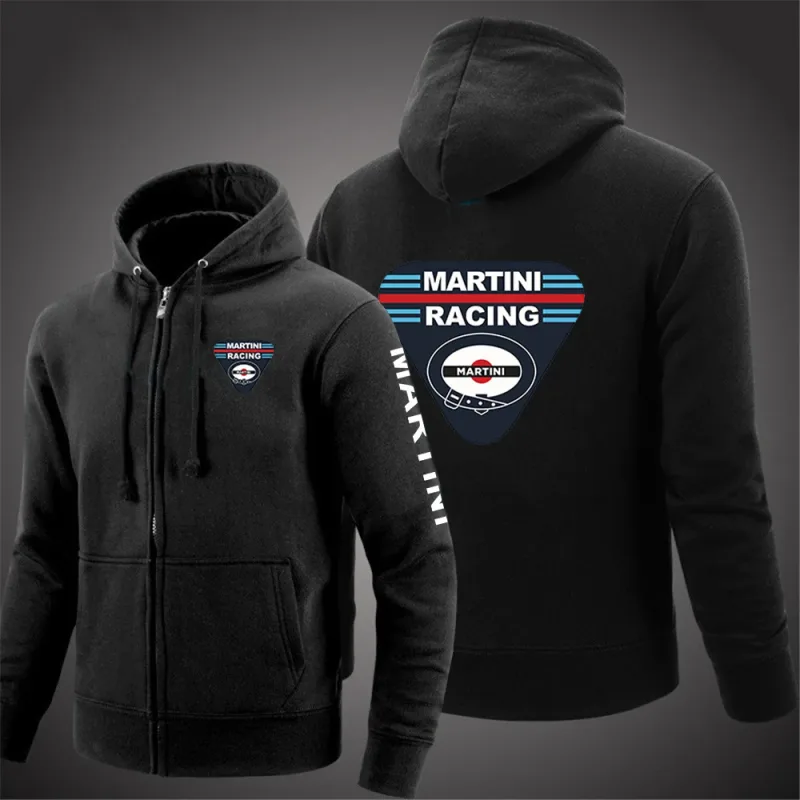 Martini Racing 2024 Men's Fashion Hoodies Spring And Autumn Solid Color Zipper Pullover Comfort Harajuku Top Sweatshirts