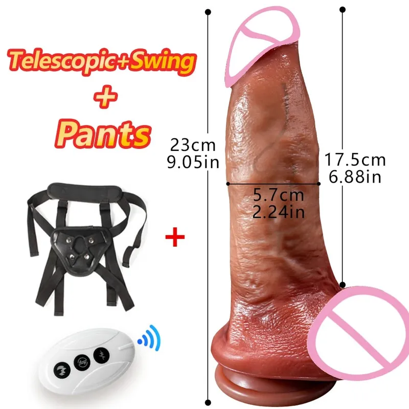 Big Telescopic Realistic Vibrating Dildo Vibrator Heating Thrusting Dildo Sex Toy G-spot Anal Stimulation Vibrating for Women — image 9
