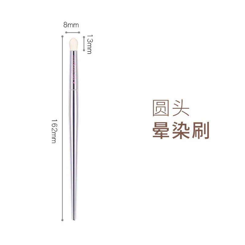 Silver High quality full functional Makeup brushes Foundation Powder Blusher Highlight Eyeshadow Flat eyebrow Make up brushes — image 10