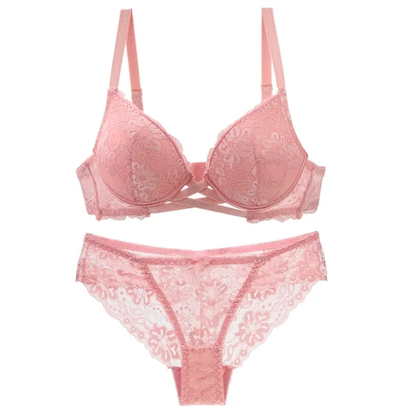 2024 New Sexy Bras Set Push Up Underwear Women White Black Blue Pink Red Beige 32/70 34/75 36/80 38/85 40/90 BCDE Cup Lingerie — image 4