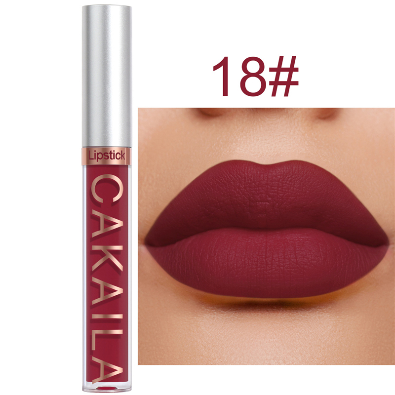 18 Color Waterproof Matte Velvet Lip Glaze Lasting Silky Liquid Lipstick Not Easy To Fade Lip Gloss Makeup Sexy Lip Tint