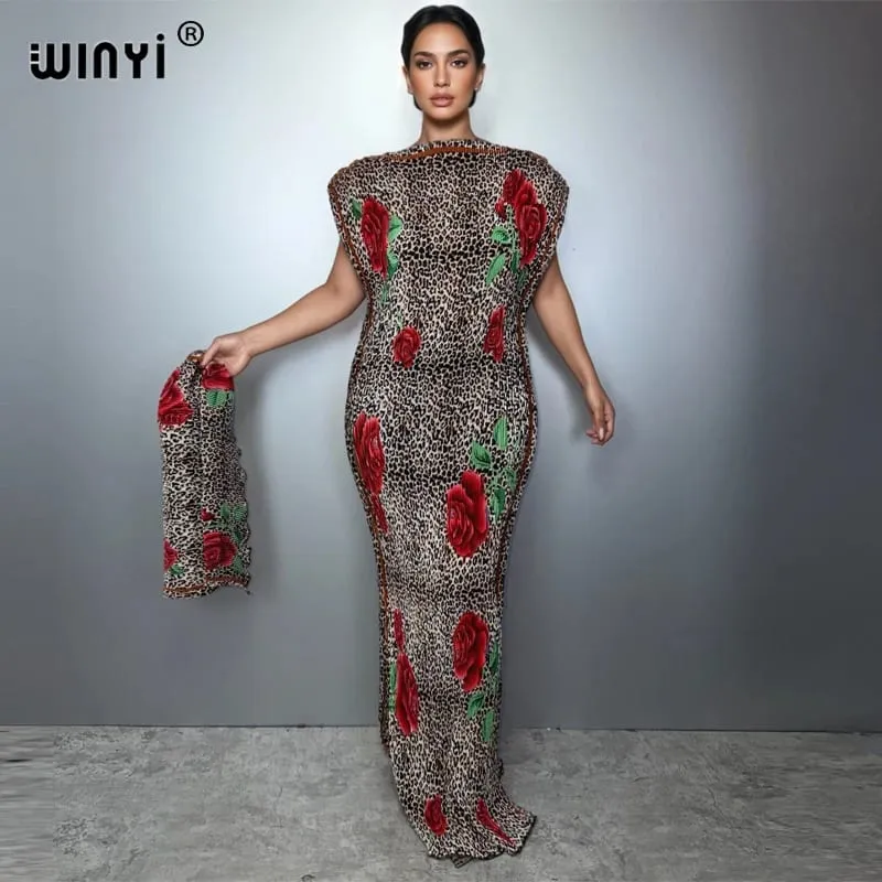Plissee elastisches dünnes Kleid Frauen Crumple Design Plissee Luxus Abaya Muslim Party Kleid Poncho für Frauen Strand tragen Kaftan