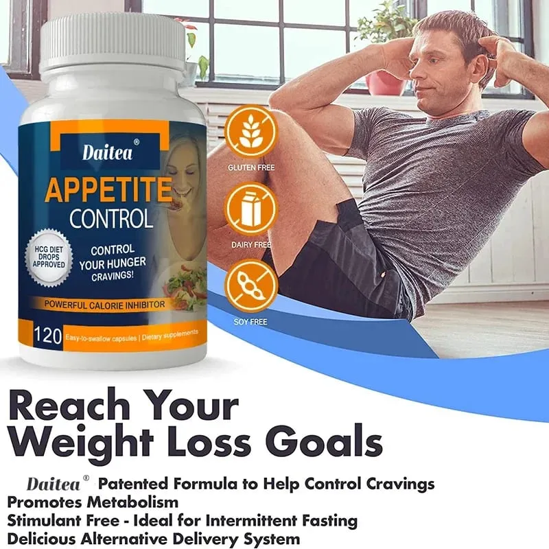 Daitea Appetite Control Capsules - Organic Vitamin C Chitosan (90% DAC) Metabolism Boost Fat Burning Low Fat — image 3