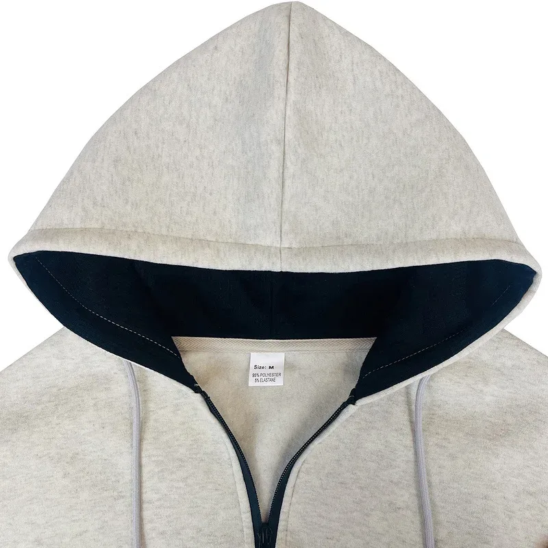 Baru 2026 Musim Gugur Kasual Lelaki Lengan Panjang Zip Bertudung Kot Sweatshirt Fesyen Lelaki Luaran Pakaian Sukan Jaket Hoodies — image 36
