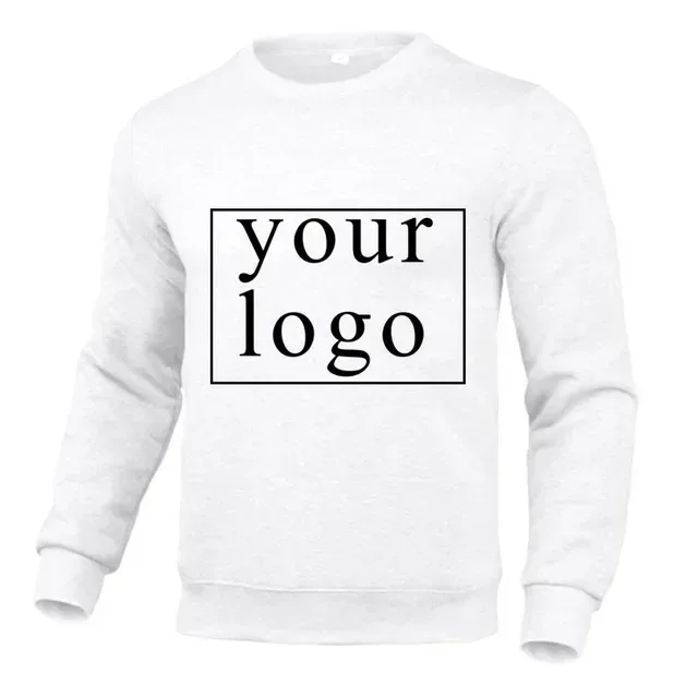 Your Own Design Brand Logo/Picture Personalized Custom Anywhere Men Women DIY Round neck long sleeved pulloverhoodie Fashion New — image 11