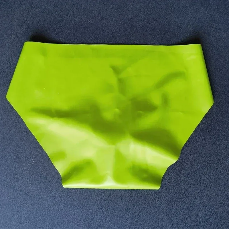 Men's Sexy Latex Sheath Underpants Seamless Rubber Briefs See-Through Male Sissy Couple Low Waist Erotic Tight Safety Panties — image 4