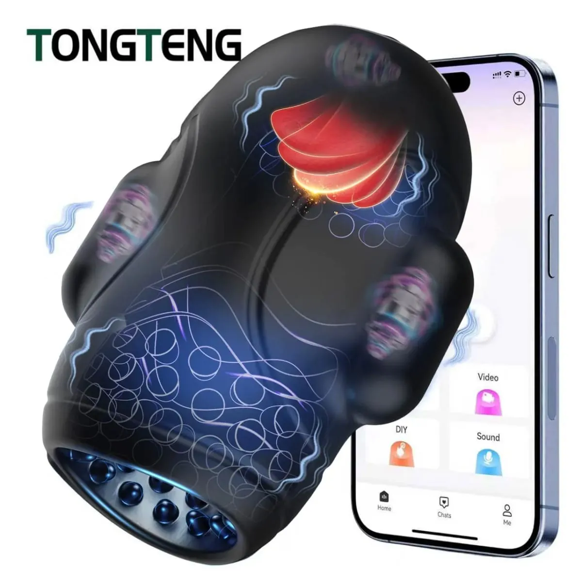 Male Masturbator Pennis Vibrator 10 Vibrating 3 Motors Stroker with App Control 360° Wrapping Sex Toy for Training for Men — image 3