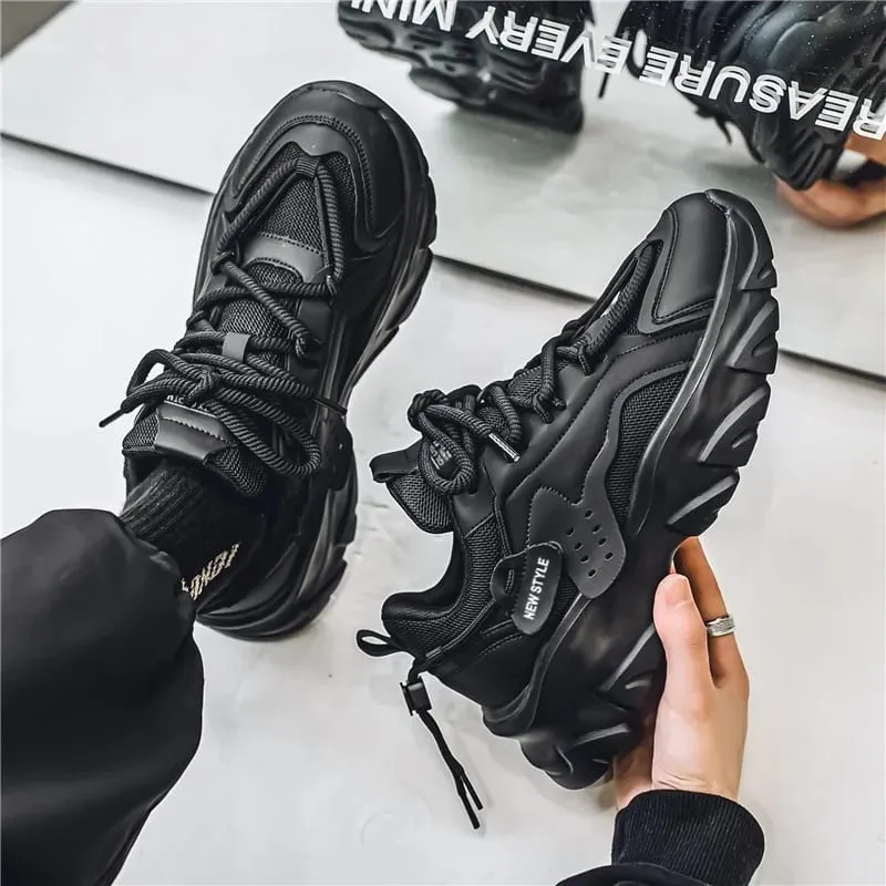 Men's Thick Sole Sport Shoes Simple Fashionable Casual Sneaker High Quality Rubber Plastic Male Athletic Shoes Chunky Sneakers — image 6
