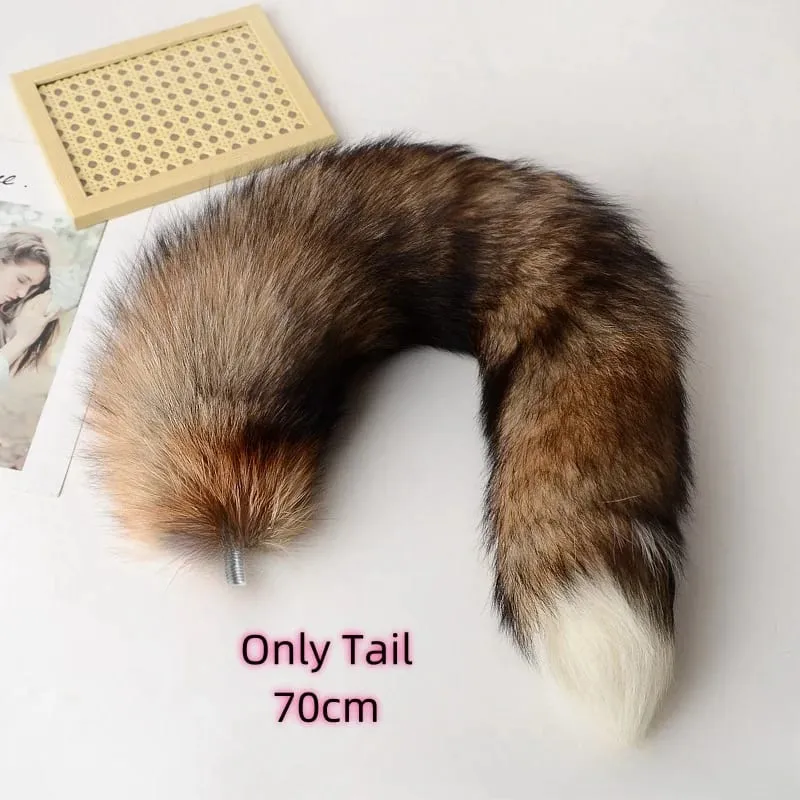 30-100cm Sexy Real Fox Tails with Separable Funny Butt Plug for Couple BDSM Cosplay Adult Sweet Love Games Sex Toys