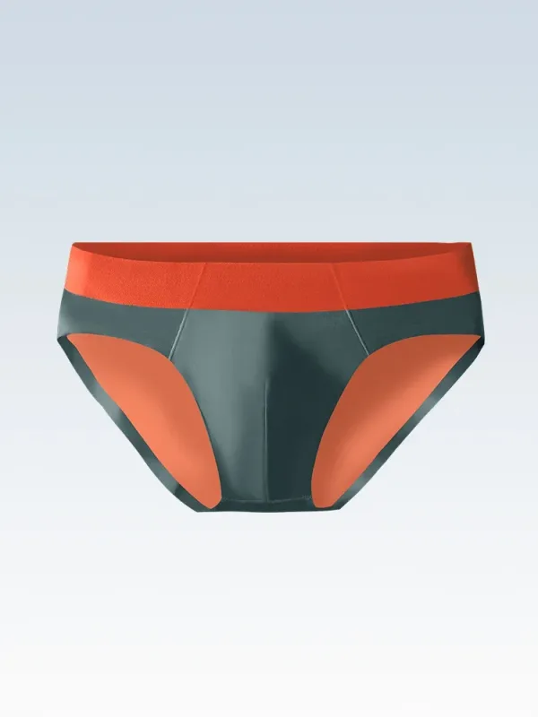 Men's ice silk seamless underwear men breathable briefs summer thin boys sports low waist short shorts head — image 10