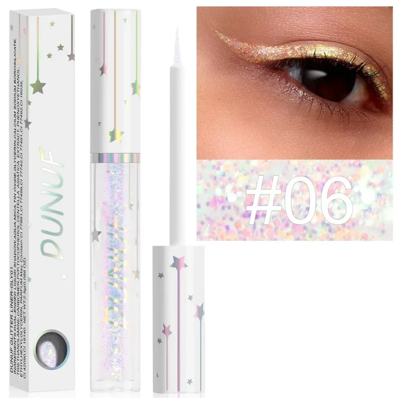 Shiny Liquid Eyeliner Pen Black Glitter Pigment Eye Liner Ultra-fine Quick-dry Waterproof Non-smudge Eyes Makeup Cosmetics