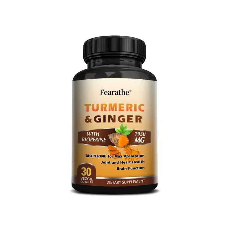 Curcumine de curcuma biologique 1500 mg gélules avec gingembre et poivre noir soutiennent le bien-être digestif et immunitaire des muscles articulaires — image 8