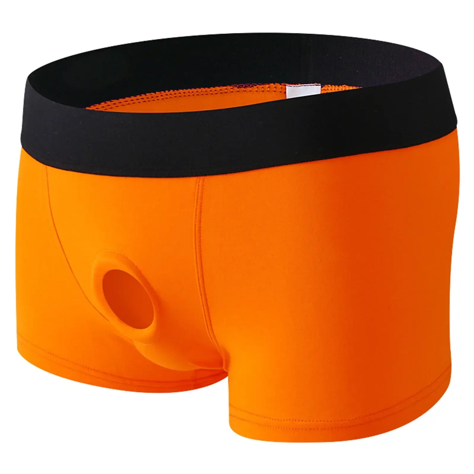 Herren-Unterwäsche aus Baumwolle, weiche Boxershorts mit offenem Beutel und Loch, Penisring, Silikonring, sexy Boxershorts, erotische Höschen, Badehose, dehnbar — image 10