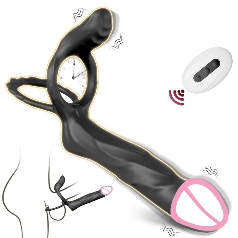 สอดใส่คู่Vibratorสำหรับคู่แหวนอวัยวะเพศชายSemenแหวนอวัยวะเพศชายขยายเรียลไทม์Vibratingเพศของเล่นสำหรับผู้ชายผู้ใหญ่ — image 10