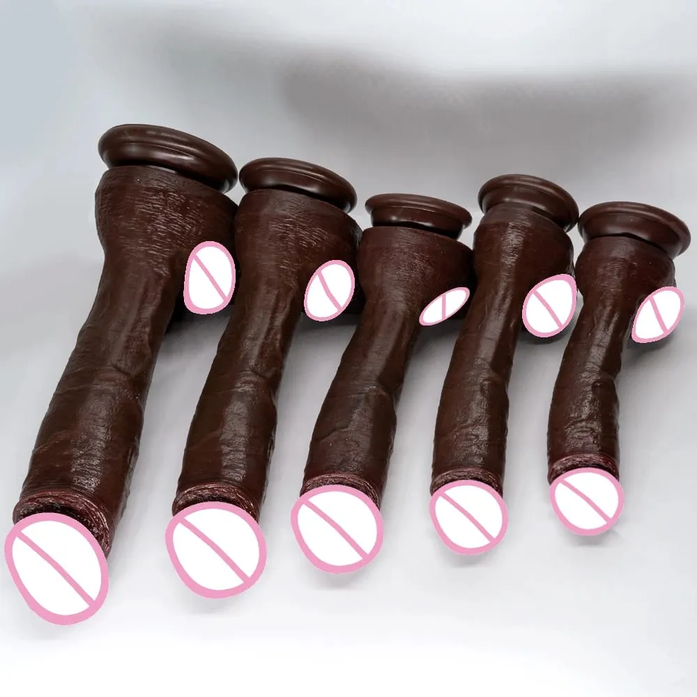 Realistic Long dildo Black Anal Plug with Suction Cup Big Penis Butt Plug Long Dick Sex Toys for Women men Phallus Anal Dilator — image 6