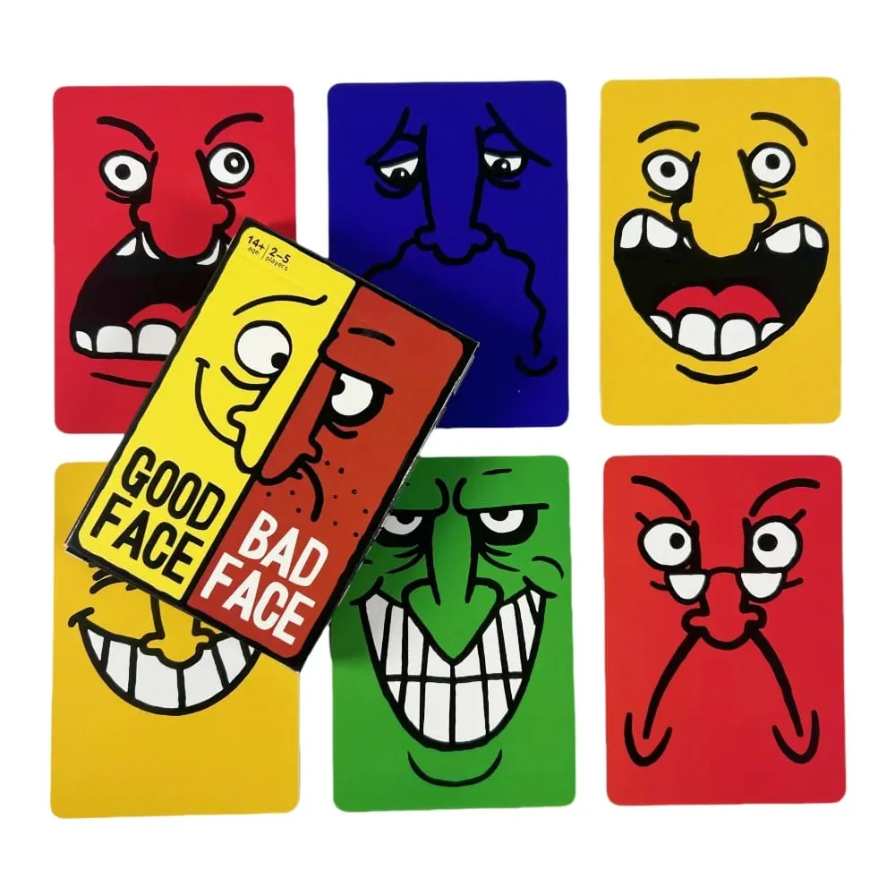 1pc Good Face Bad Face Card Game Hilarious Party Travel Board Game Deck For Fun Party — image 1