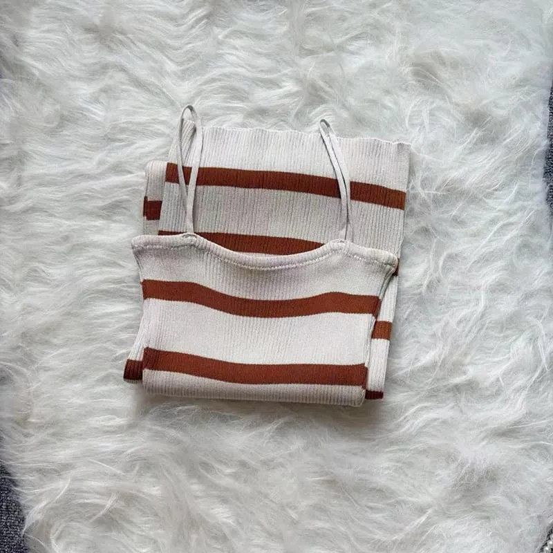 Summer Stripe Elastic Bodycon Strap Kjole 2024 Sexet Strand Solkjole Kvinder Casual Slank Blyant Vestidos Maxi Lang Kjole — image 14