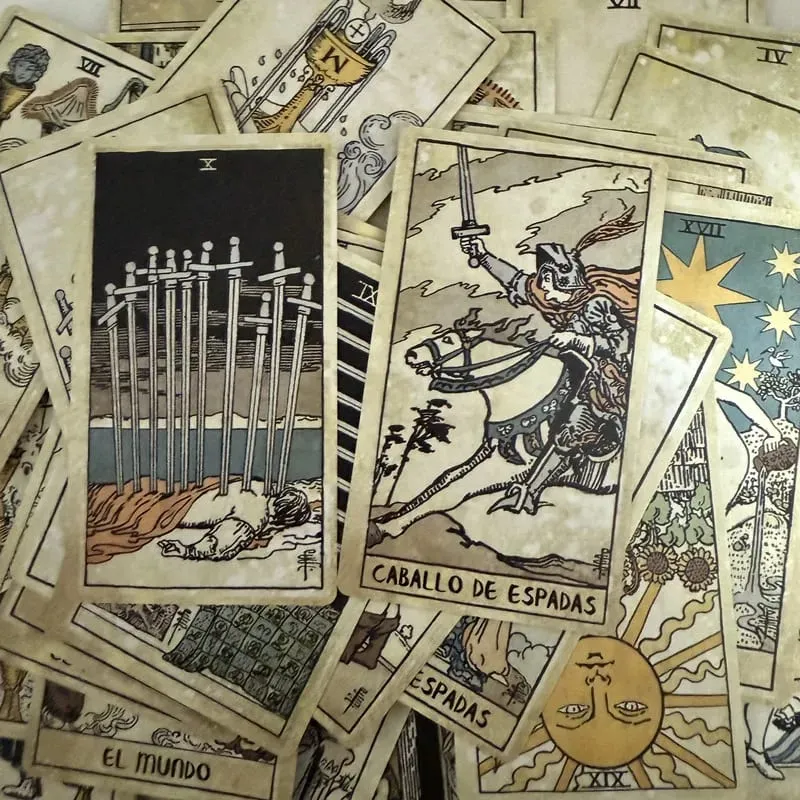78pcs Vintage Tarot Cards Spanish Edition Board Game Divination Deck for Beginners Oracle Deck — image 2
