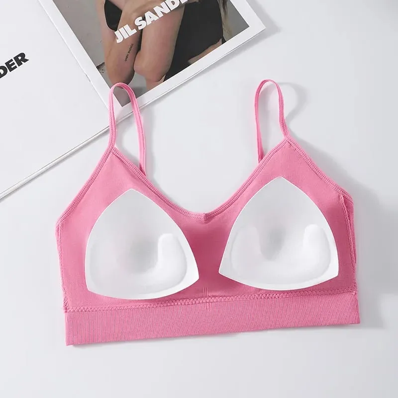 Women Seamless Bra Panties Set Push-Up Non-wire Bralette Low-Rise Briefs Sexy Lingerie Female Comfort Rib Sports Underwear Set — image 5