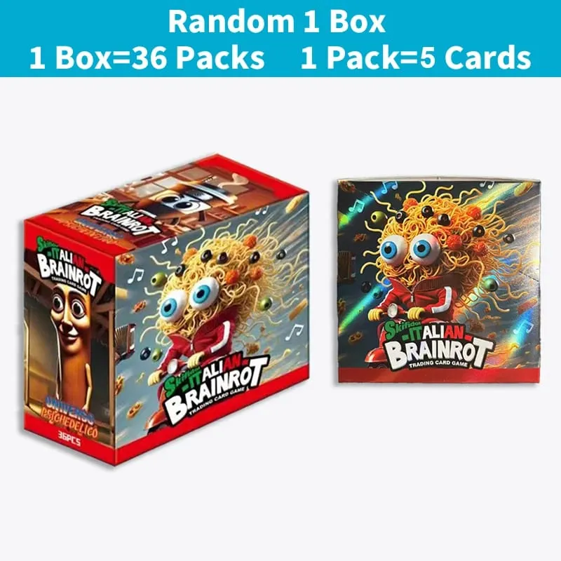 Random 36 Bag 180Pcs Italian Brainrot Collection Card Tung Tung Tung Sahur Tralalero Tralala Cards Board Game Trading Carte Toys — image 2
