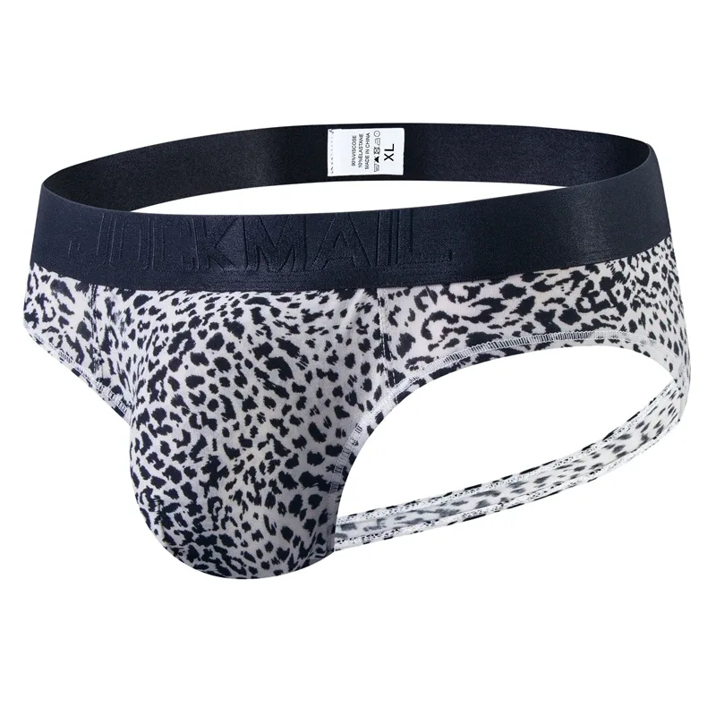 Cuecas masculinas sexy com estampa de leopardo, roupa íntima para homens, slip hombre, calzoncillos hombre, kinckers, cuecas gays