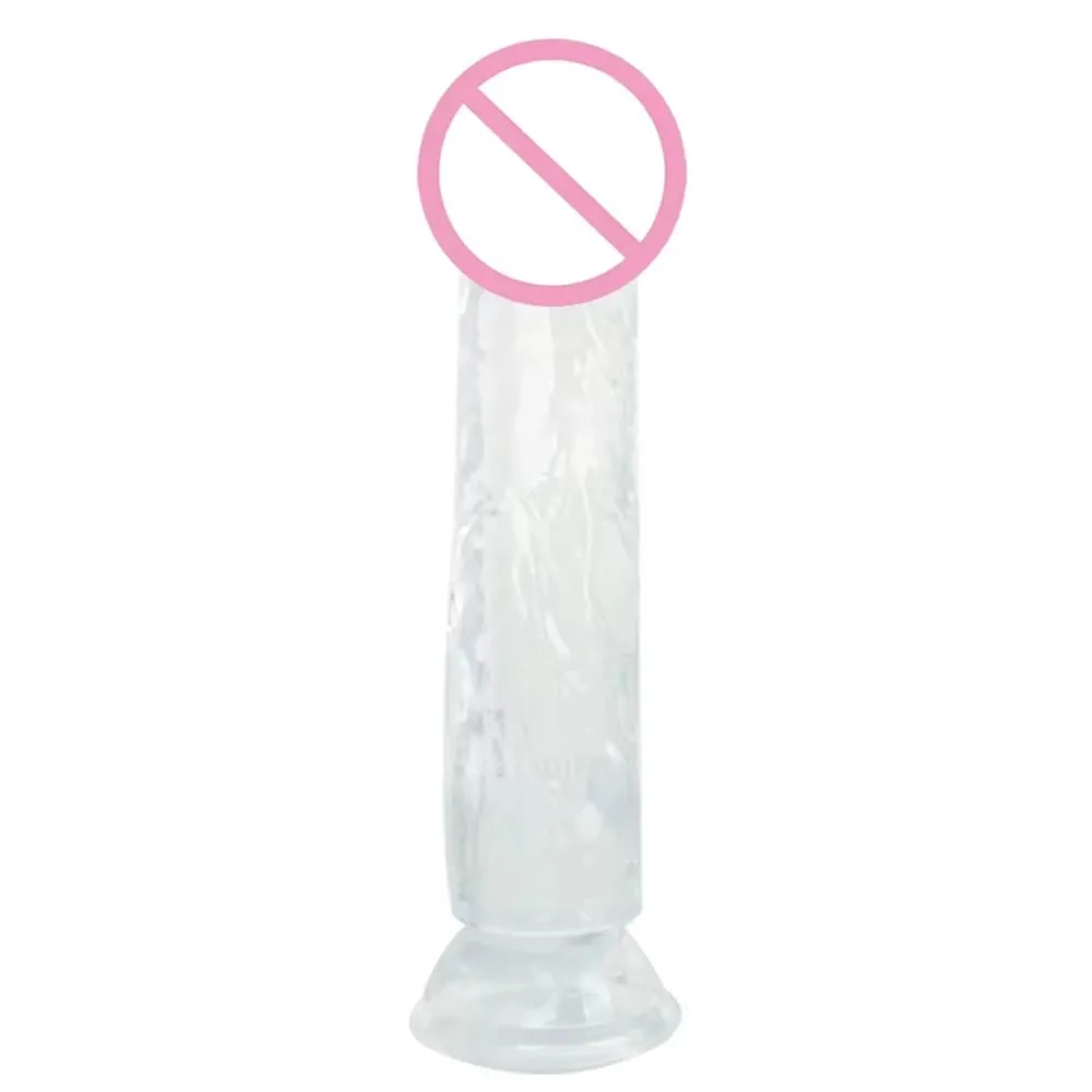 New Transparent Realistic Suction Cup Dildo Jelly Penis Dildo Clitoral Stimulator Big Dick Female Masturbator Lesbian Sex Toys — image 1