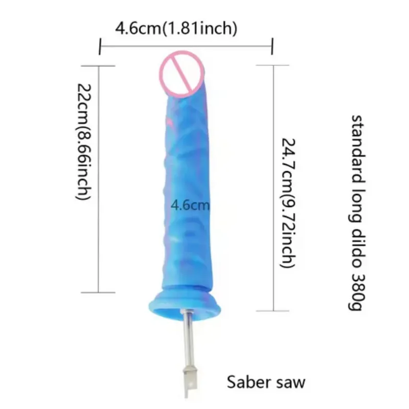 Saber Jigsaw Reciprocating Saw Besar Silikon Dildo Reciprocating Saw 3XLR VAC-U-LOCK Adaptor Lampiran Mesin Seks — image 9