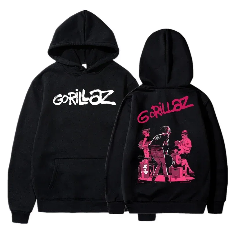 The Autumn and Winter Pullovers Long Sleeve Loose Soft Sweatshirt Streetwear Coat Gorillaz Printing Women and Men Hoode — image 2