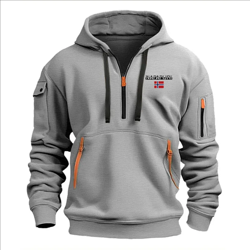 Men's and Women's Printed Hooded Sweatshirts Loose Pullover Black Camel Fashionable Spring and Autumn Hoodies for Men and Women — image 4