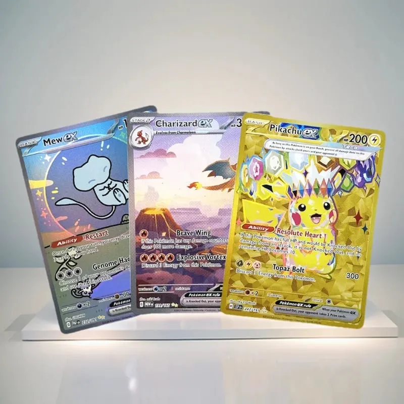 Foil PKM Single Cards Pikachu Charizard EX Bubble Mew Game Rare Collection Cards PTCG Rainbow Proxy Cards — image 1