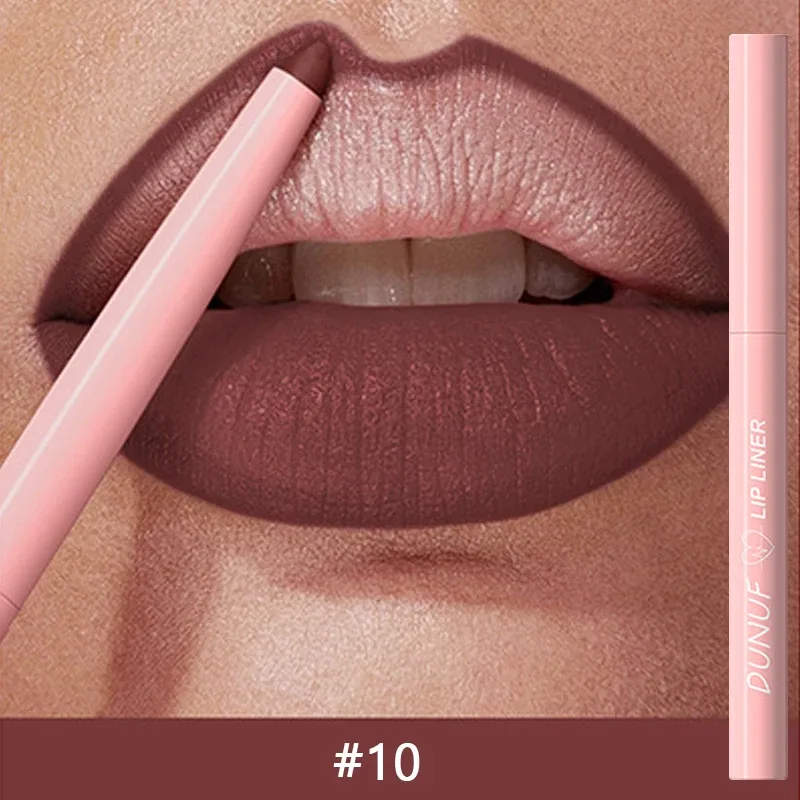 1PC Waterproof Matte Lip Liner Contours Lips in Shades Sexy Red Lipstick Matte Red Brown Lipliner Pencil Makeup Slim Lip Outline — image 14