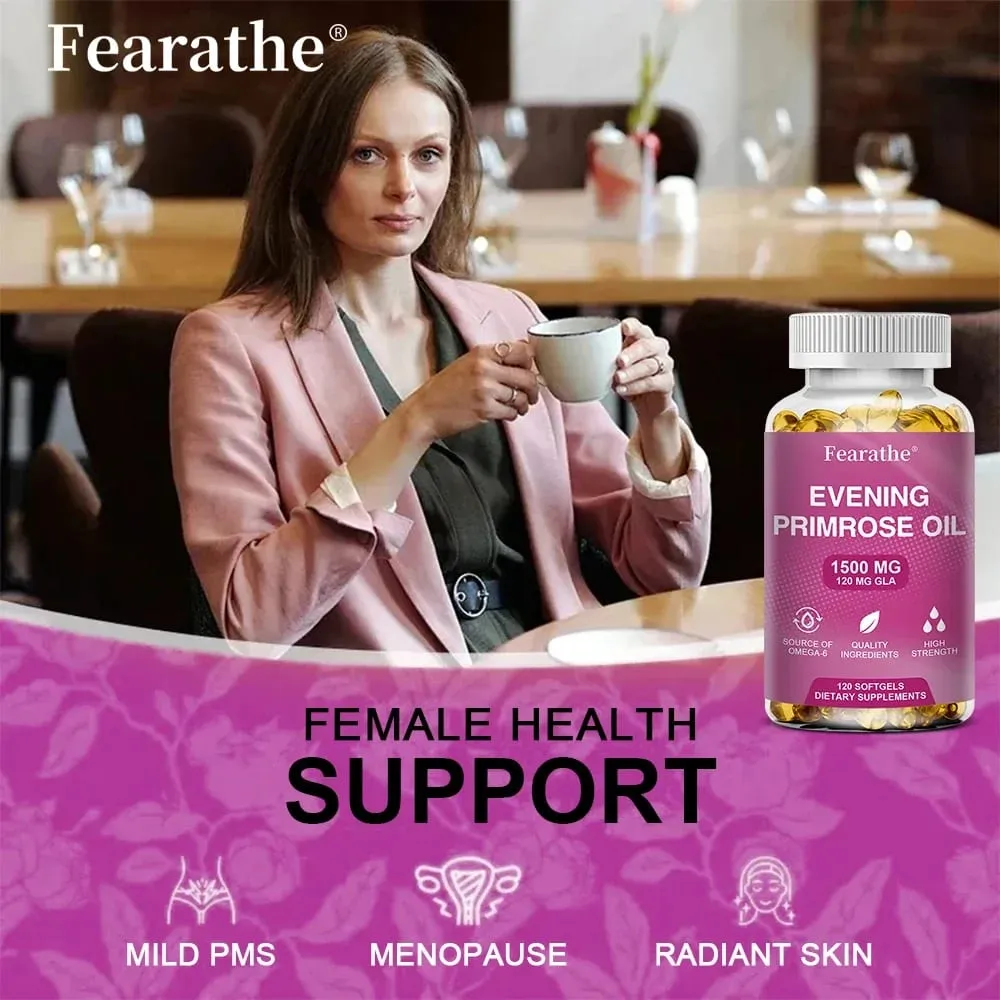 Natural Evening Primrose Oil Capsules Antioxidant Bone Strengthening Immunity Suitable for Women To Improve Endocrine Health — image 5