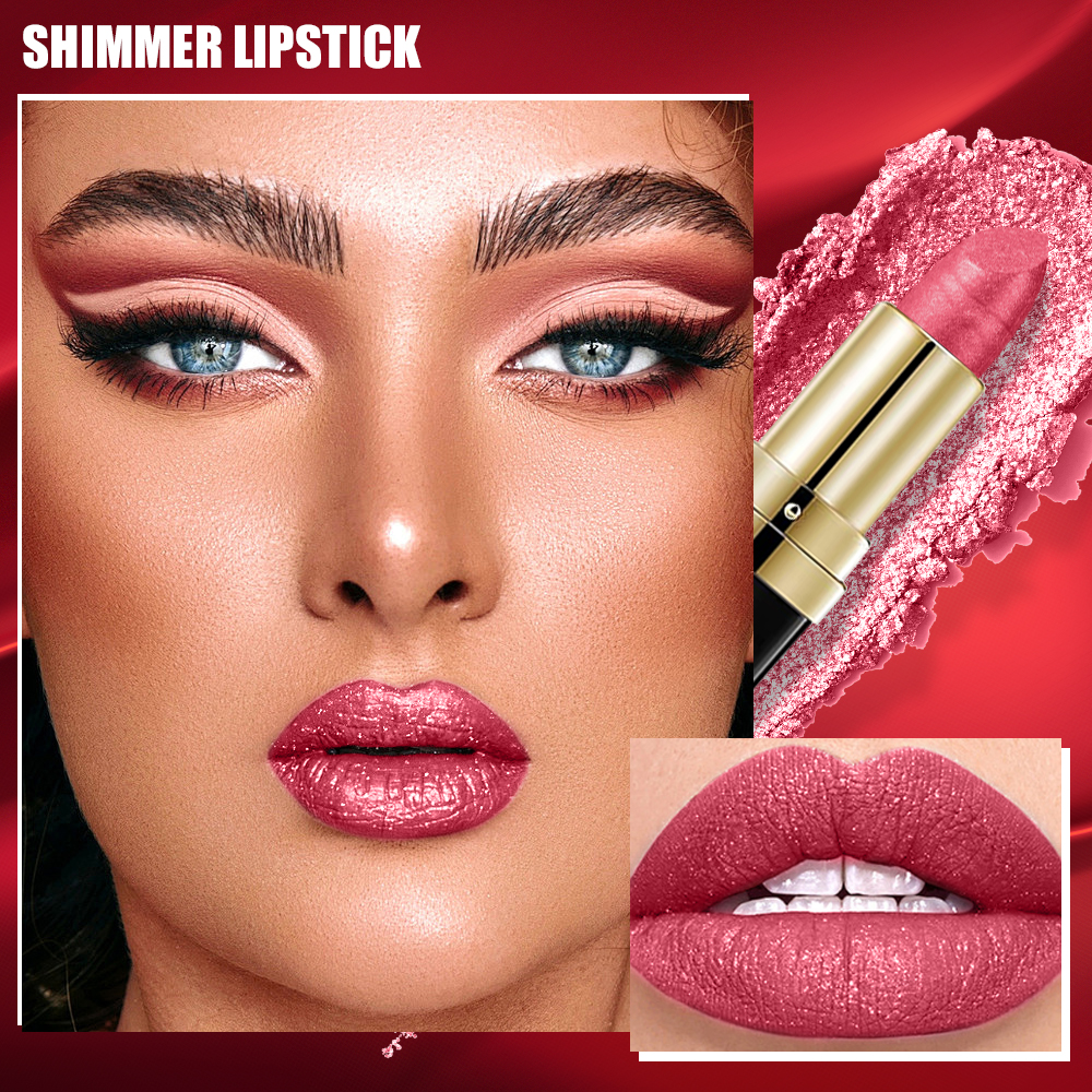 10 Color Glitter Lipsticks Shimmer Shiny Lipgloss Pearlescent Lip Tint Waterproof Long Lasting Diamond Lips Glaze Makeup Cosmeti — image 5