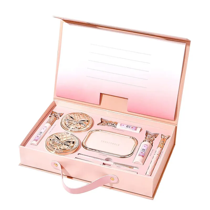 Make Up Sets Cosmetics Full Set Makeup Kit Lipstick Eyeshadow Eyebrow Pen Air Cushion BB Cream Mascara 9 Pcs Makeup Gift Box — image 1