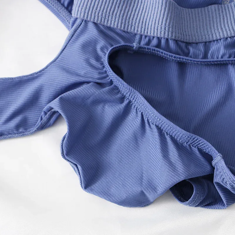 Men's Ice Silk Briefs Summer Transparent Seamless Quick-drying Man Breathable Panties Ultra-thin Underwear