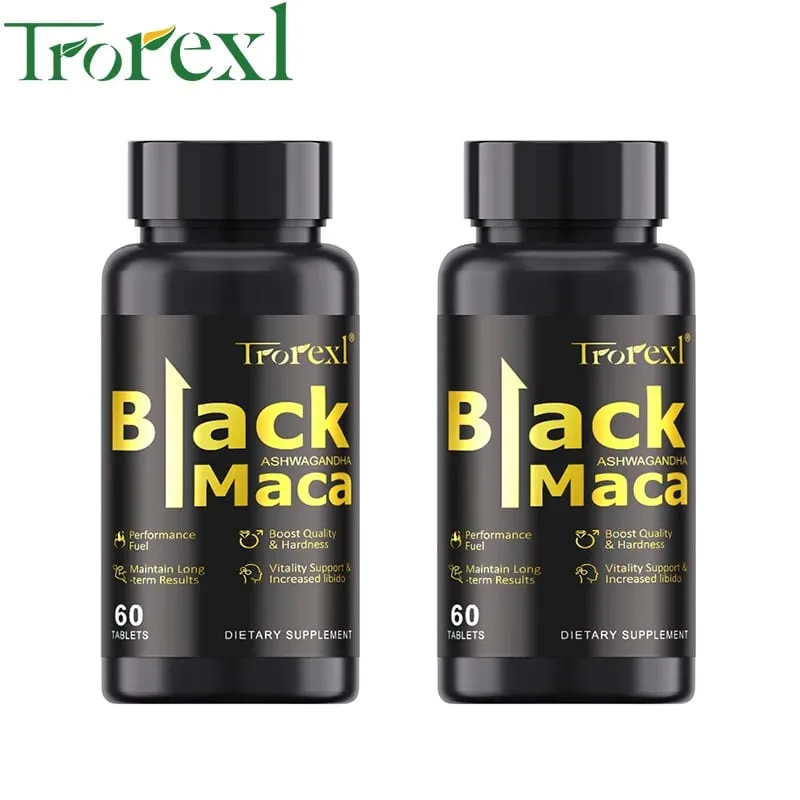 Organic Black Maca Pills 60 Tablets Men Enhancing Supplement Improve Size Endurance Promotes Healthy Energy — image 8