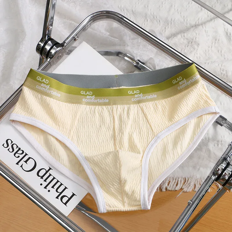 Novedad de verano, calzoncillos de algodón de Color sólido para hombre, ropa interior fina transpirable minimalista, bañadores de moda, calzoncillos de Bikini para hombre — image 20