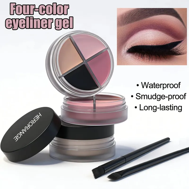 Herorange Smudge Proof Eyeliner Cream Kit Multi Purpose Eye Makeup for Beginners