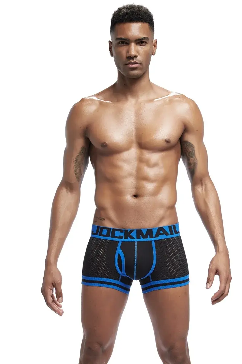 Jockmail Boxer da uomo Intimo a rete Traspirante Comodo Morbido e confortevole Pantaloncini sportivi Uomo adulto Mutandine Abbigliamento Lingerie